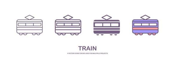 trein icoon vector, modern vervoer teken geïsoleerd Aan wit achtergrond. modieus vlak stijl voor grafisch ontwerp, logo, web plaats, sociaal media, ui, mobiel app. vector