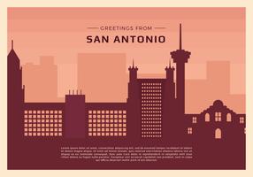 San Antonio briefkaart vectorillustratie vector