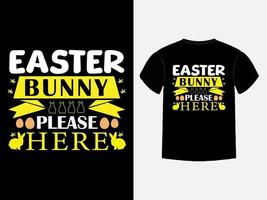 gelukkig Pasen dag en konijn typografie vector t overhemd ontwerp