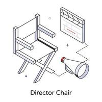 modieus regisseur stoel vector