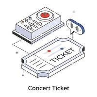 modieus concert ticket vector