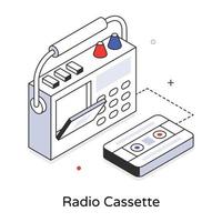 modieus radio cassette vector