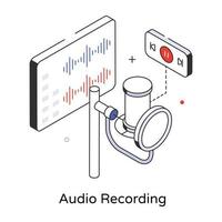 modieus audio opname vector