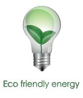 realistisch glas lamp, met groen bladeren binnen, de concept van ecologisch zuiver groen energie. milieuvriendelijk eco vriendelijk energie. nieuw ecosysteem vector