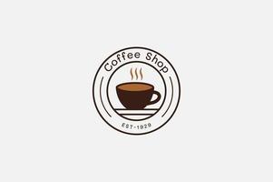 heet koffie wijnoogst logo sjabloon. het beste koffie winkel logo ontwerp sjabloon vector abstract koffie logo voor branding een koffie winkel