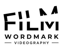creatief film industrie woordmerk logo ontwerp. vector