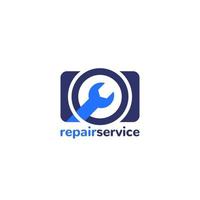 camera reparatie service vector logo icon.eps