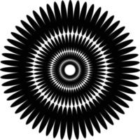 zwart spiraal kolken draaikolk beweging patroon ontwerp. vector