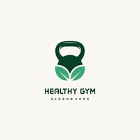 barbell blad natuur boom geschiktheid Sportschool Gezondheid logo ontwerp icoon vector