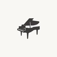 groots piano logo ontwerp sjabloon ontwerp in lijn kunst stijl vector