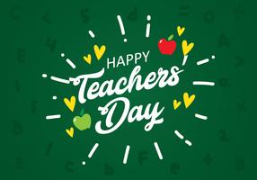 Teachers Day Lettering aan boord vector