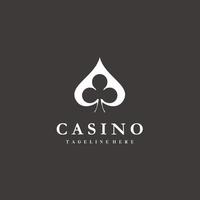 zwart pieken schoppen poker blackjack casino minimalistische logo ontwerp vector