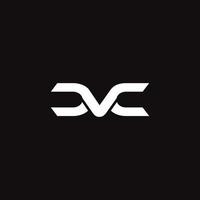 vector abstract eerste brief dvc logo ontwerp concept