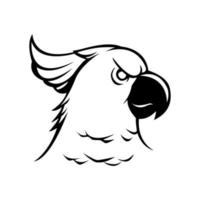 papegaai hoofd symbool illustratie ontwerp vector