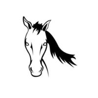 paard hoofd symbool illustratie ontwerp vector