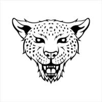 luipaard hoofd symbool illustratie ontwerp vector