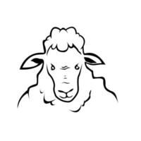 schapen hoofd symbool illustratie ontwerp vector