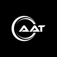 aat brief logo ontwerp in illustratie. vector logo, schoonschrift ontwerpen voor logo, poster, uitnodiging, enz.