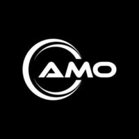 amo brief logo ontwerp in illustratie. vector logo, schoonschrift ontwerpen voor logo, poster, uitnodiging, enz.