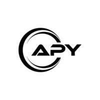 apy brief logo ontwerp in illustratie. vector logo, schoonschrift ontwerpen voor logo, poster, uitnodiging, enz.