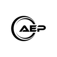 aep brief logo ontwerp in illustratie. vector logo, schoonschrift ontwerpen voor logo, poster, uitnodiging, enz.