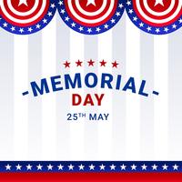 Memorial Day Decoratie Vector