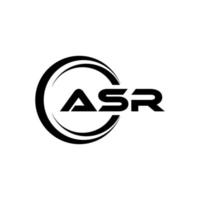 asr brief logo ontwerp in illustratie. vector logo, schoonschrift ontwerpen voor logo, poster, uitnodiging, enz.