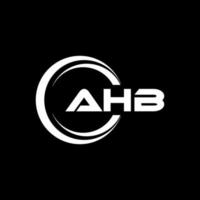 ahb brief logo ontwerp in illustratie. vector logo, schoonschrift ontwerpen voor logo, poster, uitnodiging, enz.