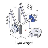 modieus Sportschool gewicht vector