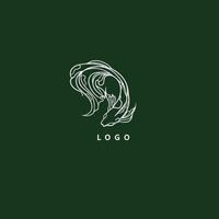 vis koi logo en symbool vector afbeelding