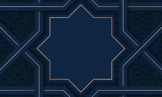 abstract blauw structuur achtergrond met decoratief ornament grens kader. Islamitisch sjabloon ontwerp. vector illustratie