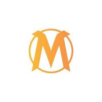 brief m geel kleur modern logo m logo sjabloon vector modern zakelijk, abstract brief logo