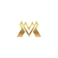 m gouden logo d merk, symbool, ontwerp, grafisch, minimalistisch.logo vector