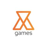 X spellen logo merk, symbool, ontwerp, grafisch, minimalistisch.logo vector