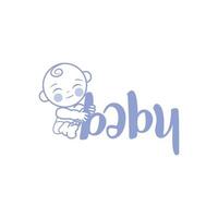 baby logo logo merk, symbool, ontwerp, grafisch, minimalistisch.logo vector