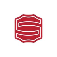 s college logo, hipster team logo rood icoon vector