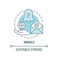 e-mails concept pictogram vector