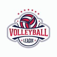 volleybal liga vector logo embleem ontwerp voor sport team