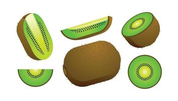 kiwi fruit reeks element ontwerp vector