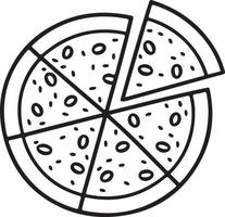 heerlijk pizza plak icoon geïsoleerd Aan wit achtergrond vector