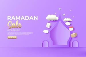 ramadan verkoop advertenties bannerontwerp vector