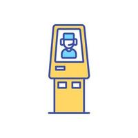 telegeneeskunde kiosk RGB-kleur pictogram vector