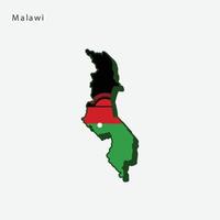 Malawi land vlag kaart infographic vector