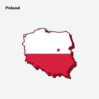 Polen natie vlag kaart infographic vector