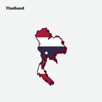 Thailand natie vlag kaart infographic vector