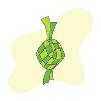 ketupat Ramadhan in de heilig maand van Ramadhan vector