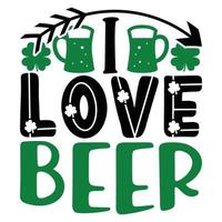 ik liefde bier SVG vector