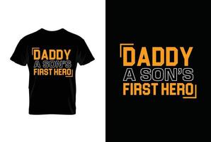 papa een zoon's eerste held. typografie vector vader citaat t-shirt ontwerp