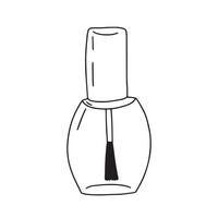 vector gel Pools glas fles tekening illustratie. hand- getrokken glas fles met nagel gel Pools