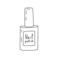 vector gel Pools glas fles tekening illustratie. hand- getrokken glas fles met nagel gel Pools